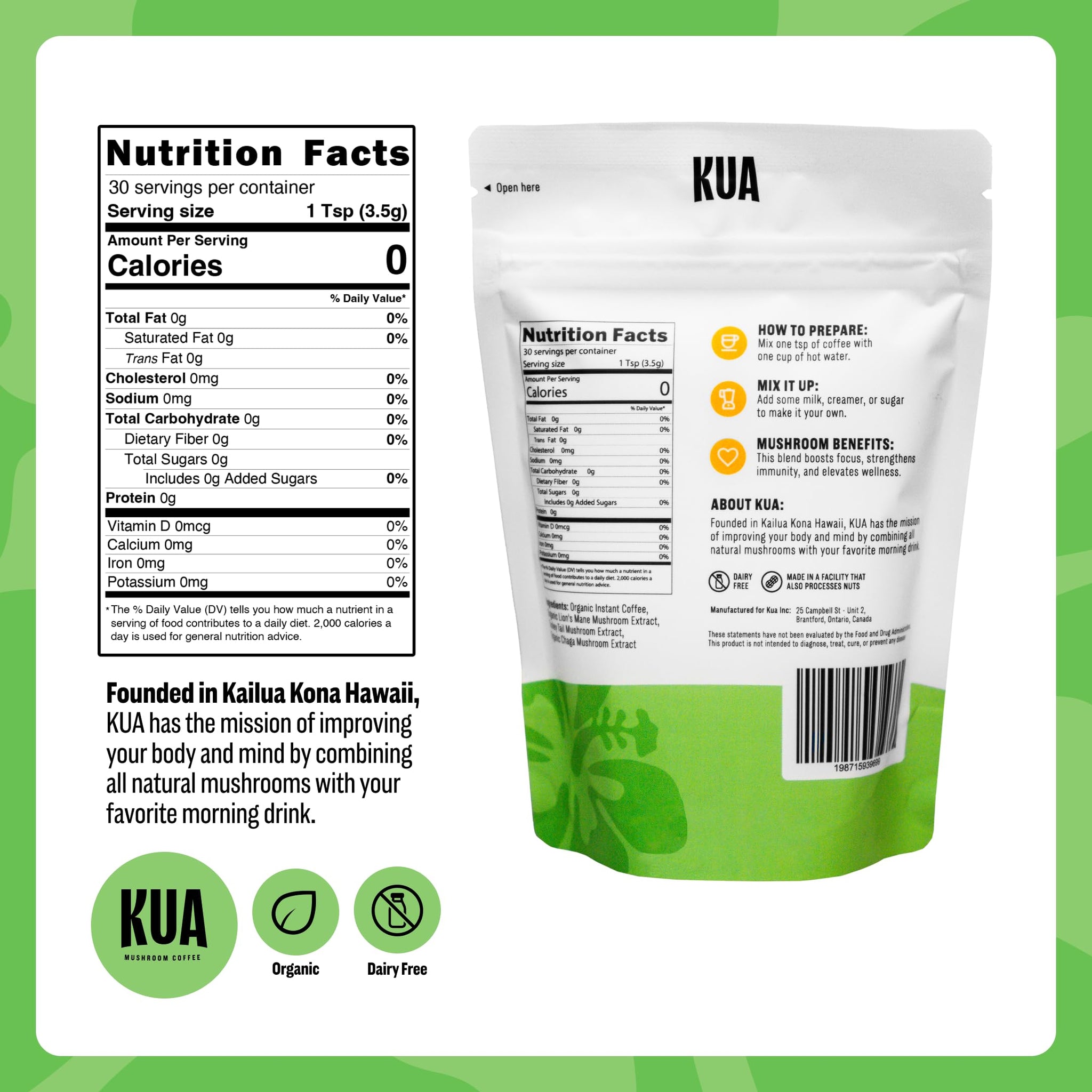 Shroom Brew Max Health Organic Mushroom Coffee Focus and Gut Support with Boosting Immunity and Elevates Mood | Healthy and Organic Lion's Mane