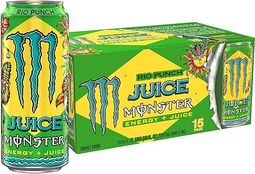 Monster Energy Juice Rio Punch, Energy Drink, 16 Ounce