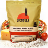 Sunrise Flour Mill USDA Organic Heritage Pizza Flour - 5 lbs | Milled from Hard Red Wheat | Easier to Digest with Less Bloating | No Bleaching or