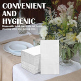 100 PCS Disposable Napkins Disposable Hand Towels, Soft and Absorbent Paper Guest Towels, Disposable Hand Towels Dinner Napkin for Bathroom, Kitchen