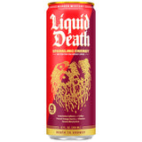 Liquid Death Sparkling Energy - Murder Mystery (Cherry, Cream, Spice), Zero Sugar Energy Drink, Unextreme Caffeine 100mg, Essential Vitamins, 12 Fl Oz