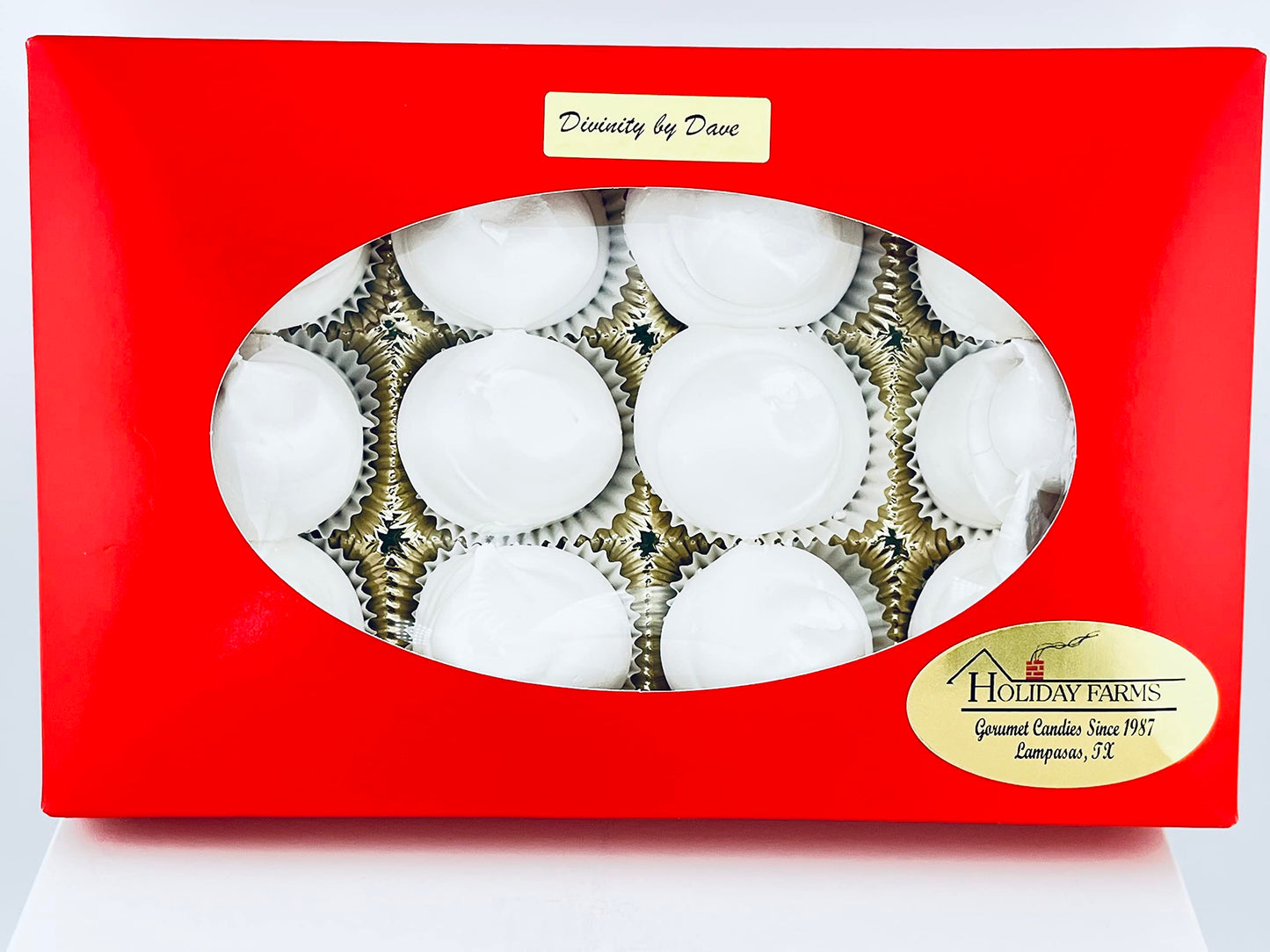 12 Piece Divinity Gift Box (Without Pecans) Old Fashioned Divinity, Just Like Home Made