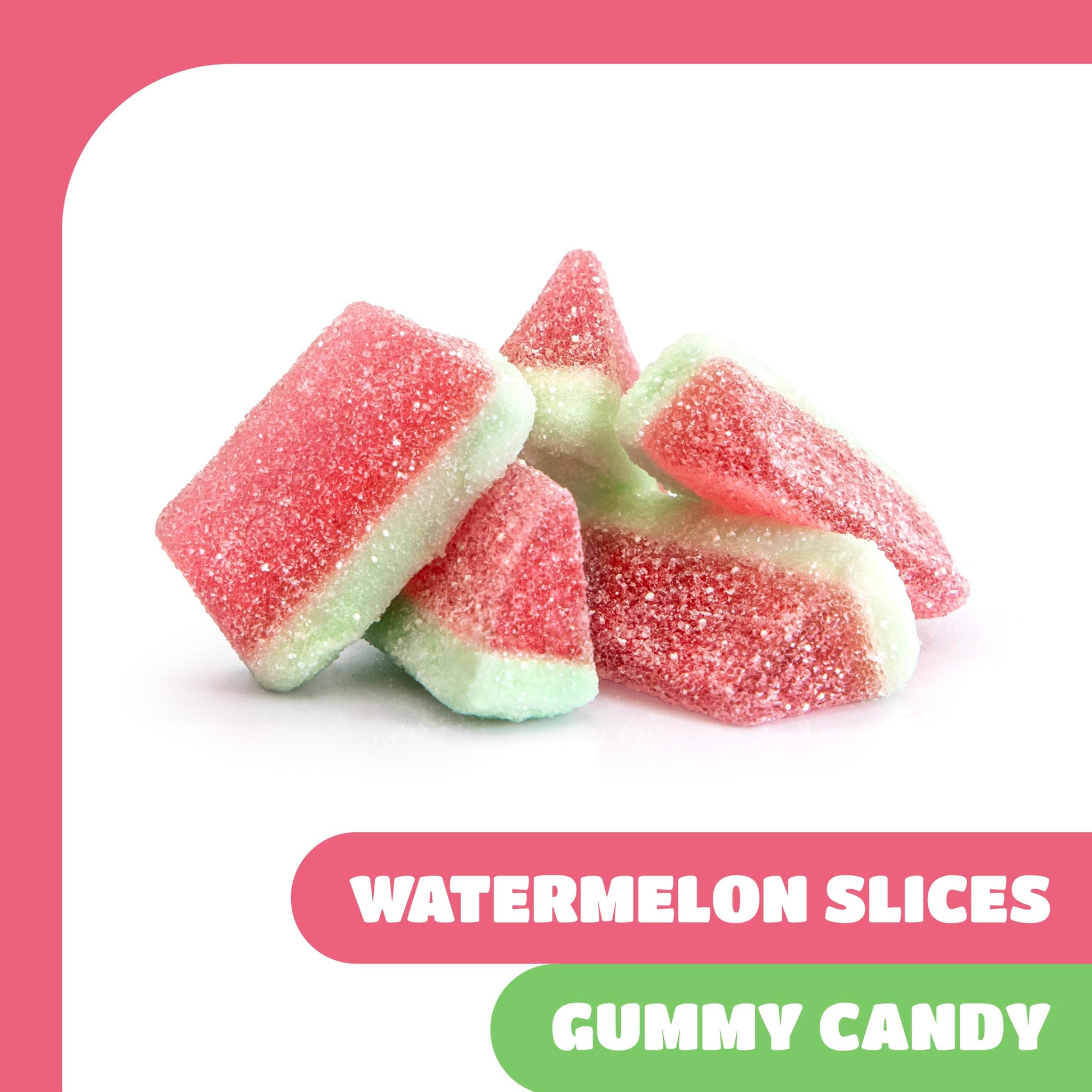 Watermelon Slices - 1 Pound Pack - Watermelon Gummy Candy - Old Fashioned Chewy Candy - Sour & Sweet Wedges for Parties, Buffets, Snacking, and Gifts