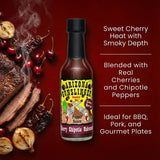 Arizona Gunslinger Cherry Chipotle Pepper Sauce - Sweet and Smoky Hot Sauce with Wild Cherry & Smoked Chipotle Peppers, Gourmet Sweet Heat BBQ Glaze