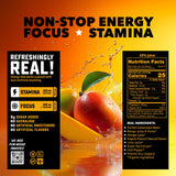 RIOT Clean Energy Drink, Mango, Organic, No Sugar Added, Made with Real Fruit, 100mg L-Theanine, 16 fl oz