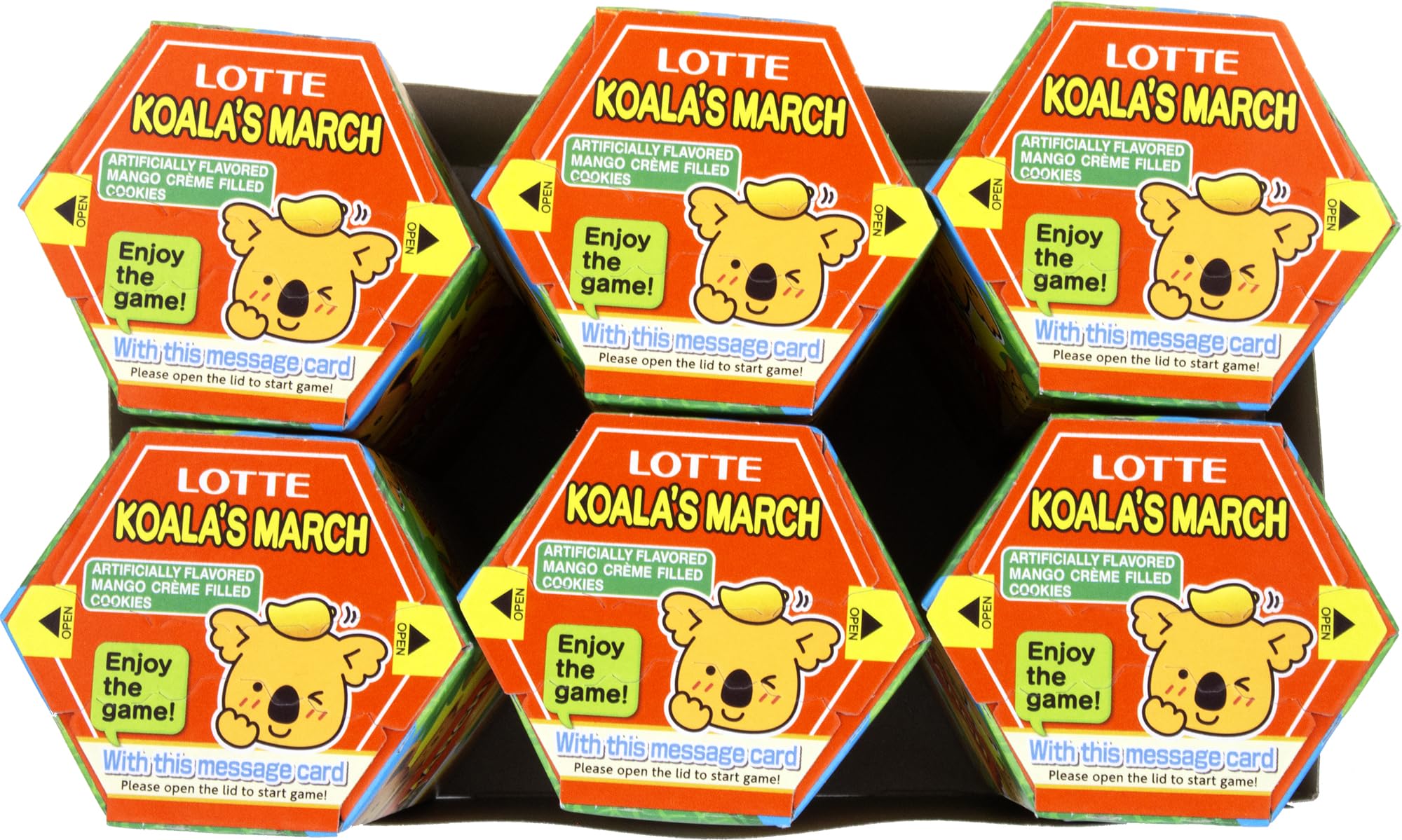 Lotte Koala's March Cookie with Mango Cream, 1.45 oz (Pack of 6)