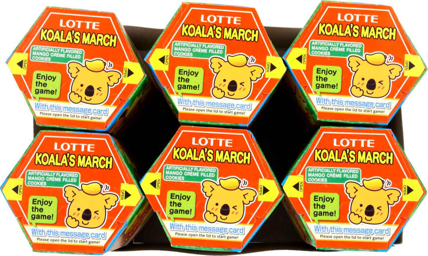 Lotte Koala's March Cookie with Mango Cream, 1.45 oz (Pack of 6)