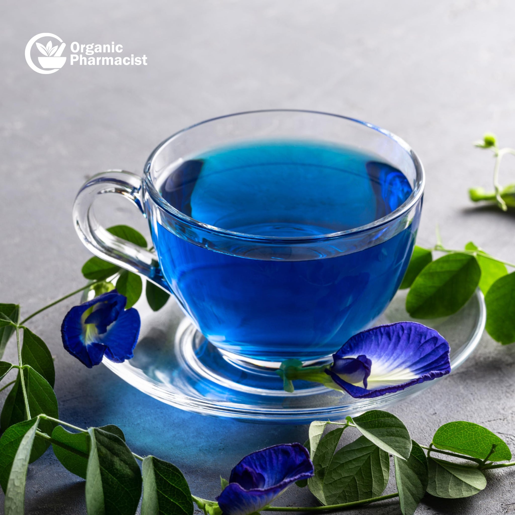 Organic Pharmacist Butterfly Pea Flower Tea Bags, Dried Purple Butterfly Flowers, Blue Butterfly Tea Bags, Vibrant Whole Flower Blue Herbal Tea