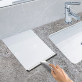 All-Purpose Stainless Steel Shower Squeegee for Shower Doors with 2 Adhesive Hooks, Bathroom Cleaner Tool Household Window Mirror Squeegee for Home