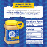 Spice World Minced Garlic - Bulk 48 oz Garlic Container - Ready-to-Use Seasonings for Cooking, Reduce Prep Work and Easily Add Flavor