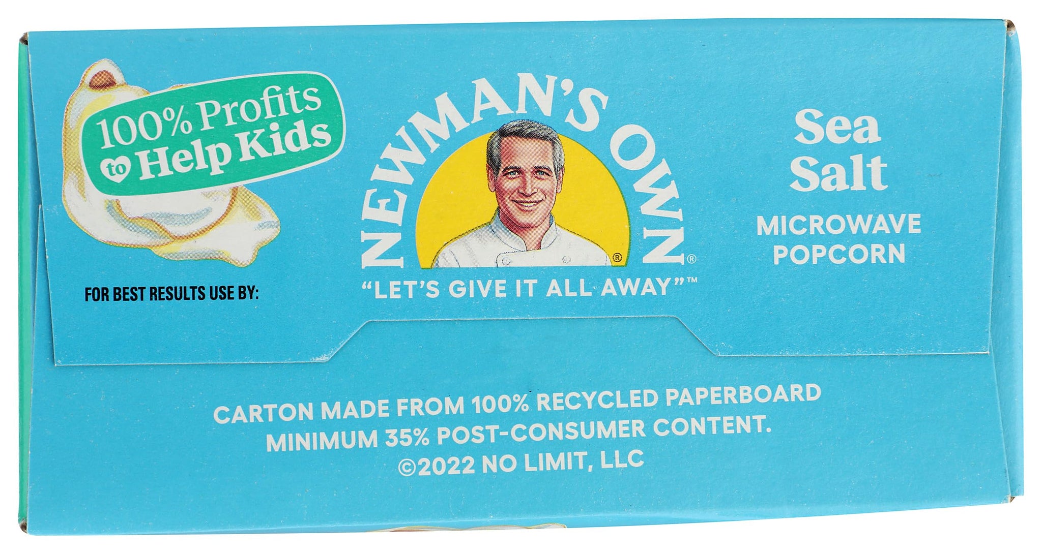 Newman's Own Sea Salt Popcorn, 3.2 Oz, 3 Ct