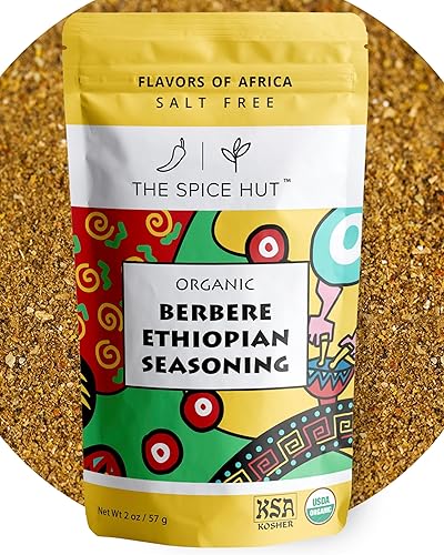 Berbere Ethiopian Organic Seasoning, Authentic African Cooking Spice Blend, The Spice Hut, 2 Ounce