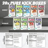 Pure Kick Ultimate Variety Pack - 9 Flavors of Energy Drink Packets - Pure Kick Hydrate and Energy Drink Powder - Water Flavoring Packets - Water