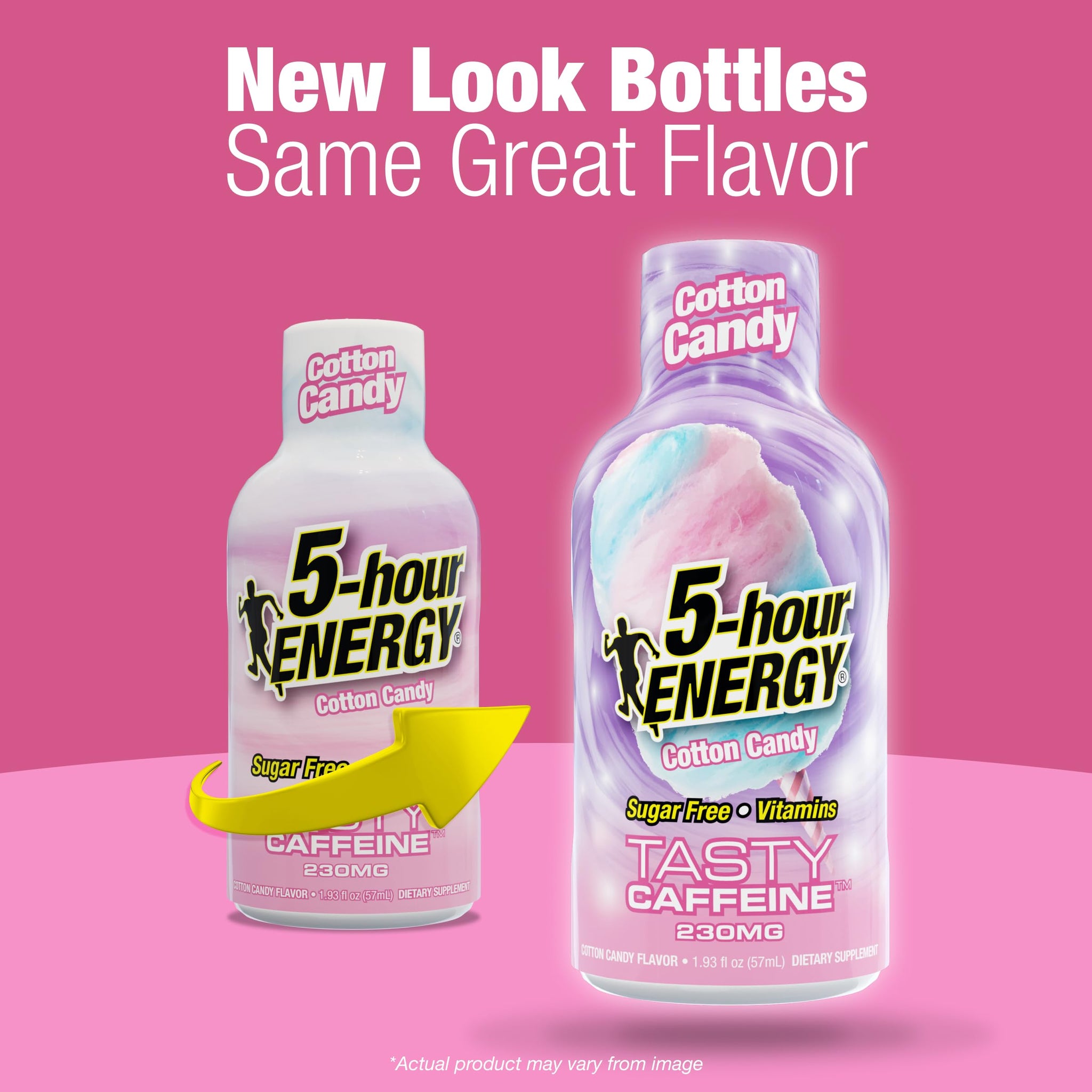 5-hour ENERGY COTTON CANDY Flavor, 6 Count, 1.93 Fl Oz Energy Shot, Extra Strength, Amino Acids, B Vitamins, Sugar Free and Zero Calories