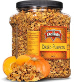 Dried Pumpkin Pieces by Its Delish, 24 OZ Jumbo Container | Gourmet Dehydrated Chopped Pumpkin Dices for Healthy Cooking & Baking Vegetable Soup