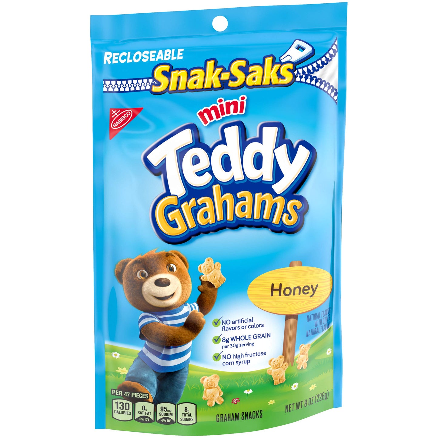 Teddy Grahams Honey Graham Snacks, 1- 8oz bag