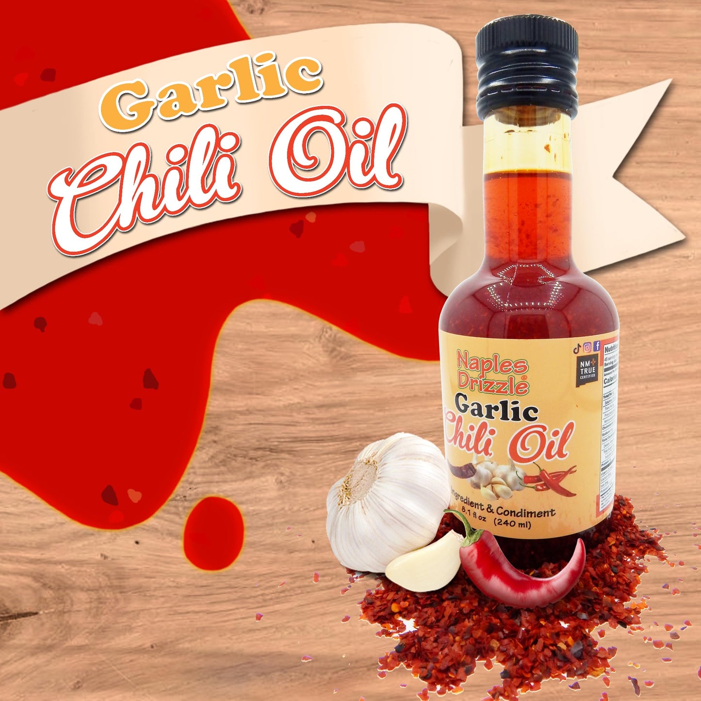 Garlic Chili Oil (8.1oz Bottle)