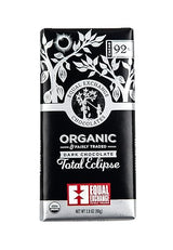 Equal Exchange Organic Chocolate, Total Eclipse Dark Chocolate (92%), 2.8 Ounce (Pack of 12)