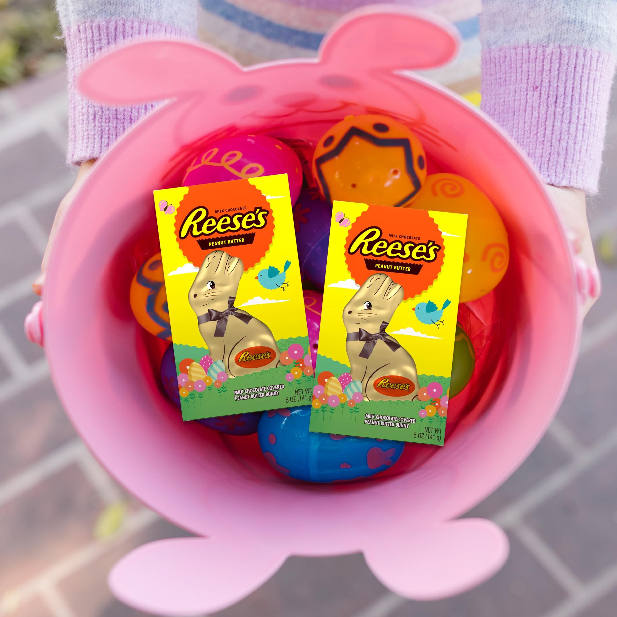 Snackivore Easter Candy Reese Chocolate Easter Bunny Bulk 2 Pack. Golden Bunny Easter Reeces, Easter Hershey Chocolate Easter Bunny Candy, Easter