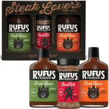 Rufus Teague Steak Lovers Kit, BBQ Gift, 2 Premium Steak Sauces & 1 Dry Rub
