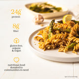 Chickapea Organic Chickpea and Red Lentil Pasta Spirals - Gluten-Free, Vegan, Protein Packed Rotini - Non GMO 8 oz Each