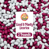 Good And Plenty Candy, 2 Pound Bulk Bag, Fat Free Treat, Pink & White Nostalgic Licorice Candy - Gumball Machine Refills, Licorice Flavored Candies