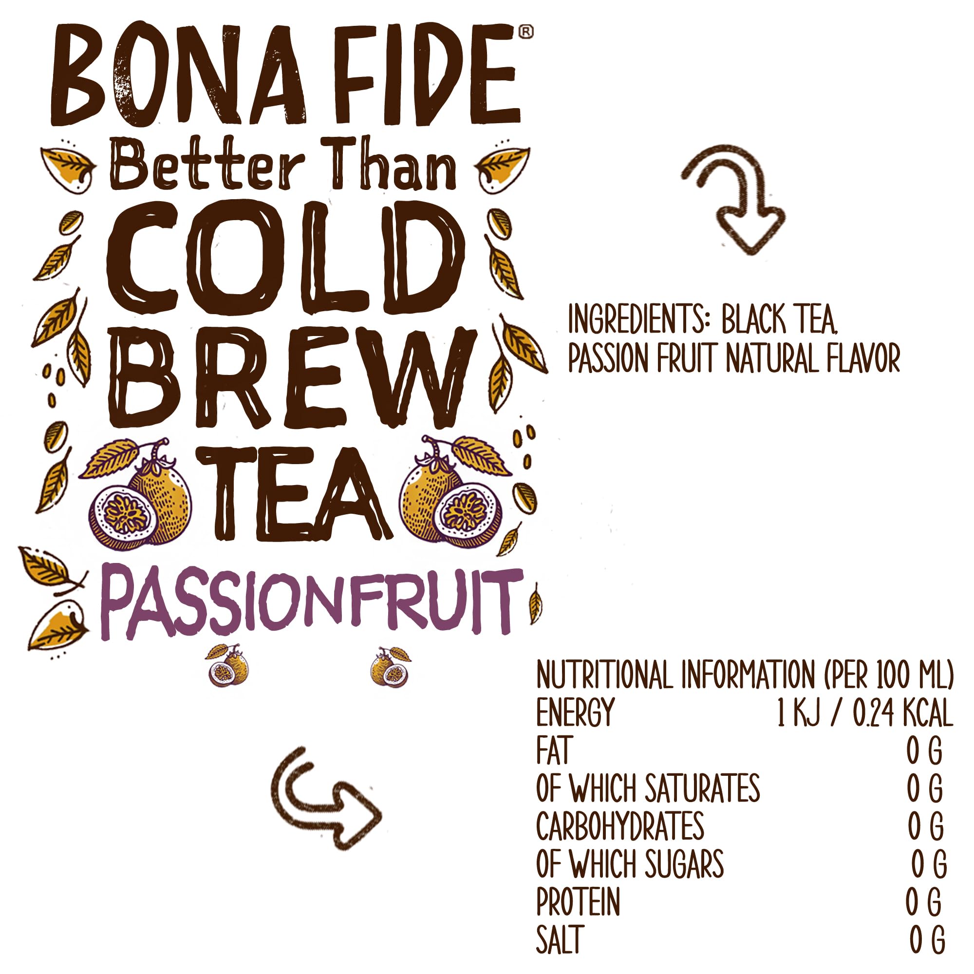 Better Than Cold Brew Passion Fruit Tea, 3L (101 Fl Oz) Bag in Box with Tap | Tropical, Fruity & Refreshing | Eco-Friendly Packaging