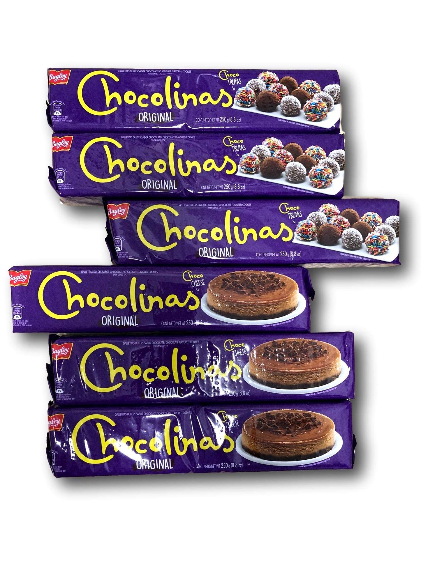 6-pack Chocolinas chocolate cookies 250 gr/8.8 oz.