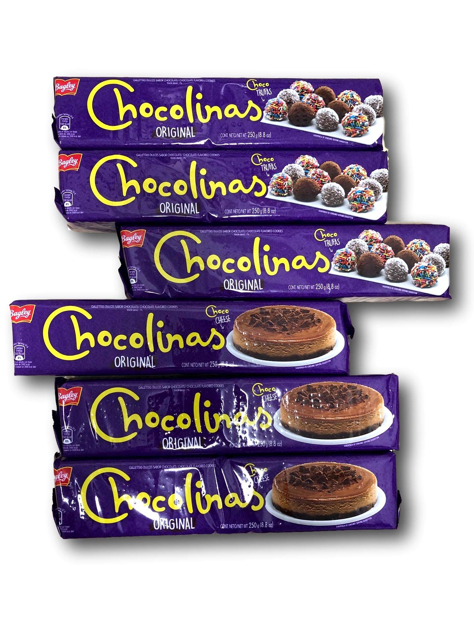 6-pack Chocolinas chocolate cookies 250 gr/8.8 oz.