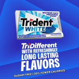 Trident White Peppermint Sugar-Free Chewing Gum, 9 Packs of 16 Pieces (144 Total Pieces)