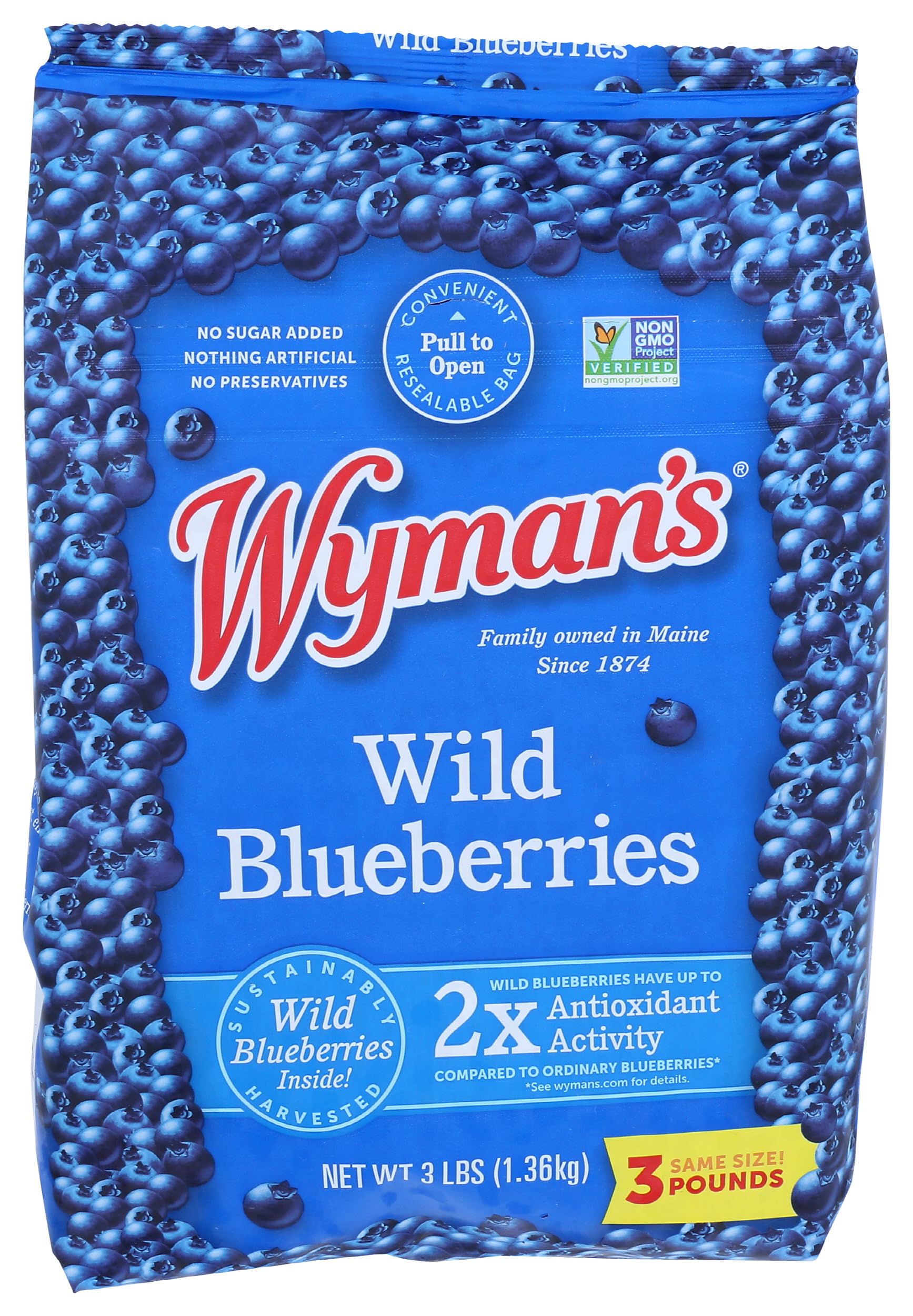 Wymans of Maine Wild Blueberries, 48 OZ