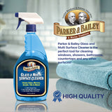 Parker & Bailey Glass & Multi-Surface Cleaner - Glass Cleaner Spray Multi Surface Cleaner Cleaning Spray Mirror Cleaner Tile Cleaner Bathroom Cleaner