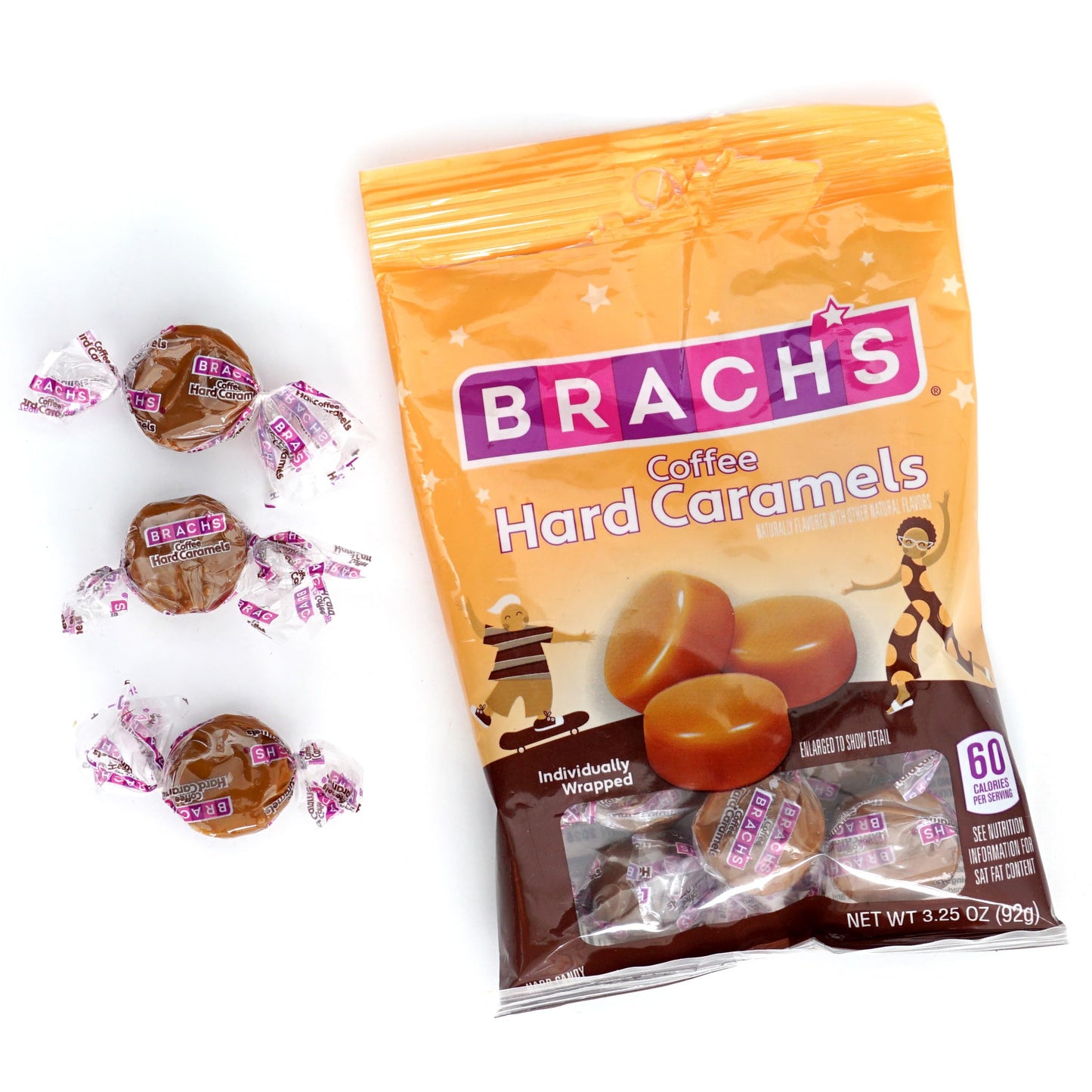 Coffee Hard Caramels, 3.25 oz Bags (3 Pack), Individually Wrapped Hard Candy