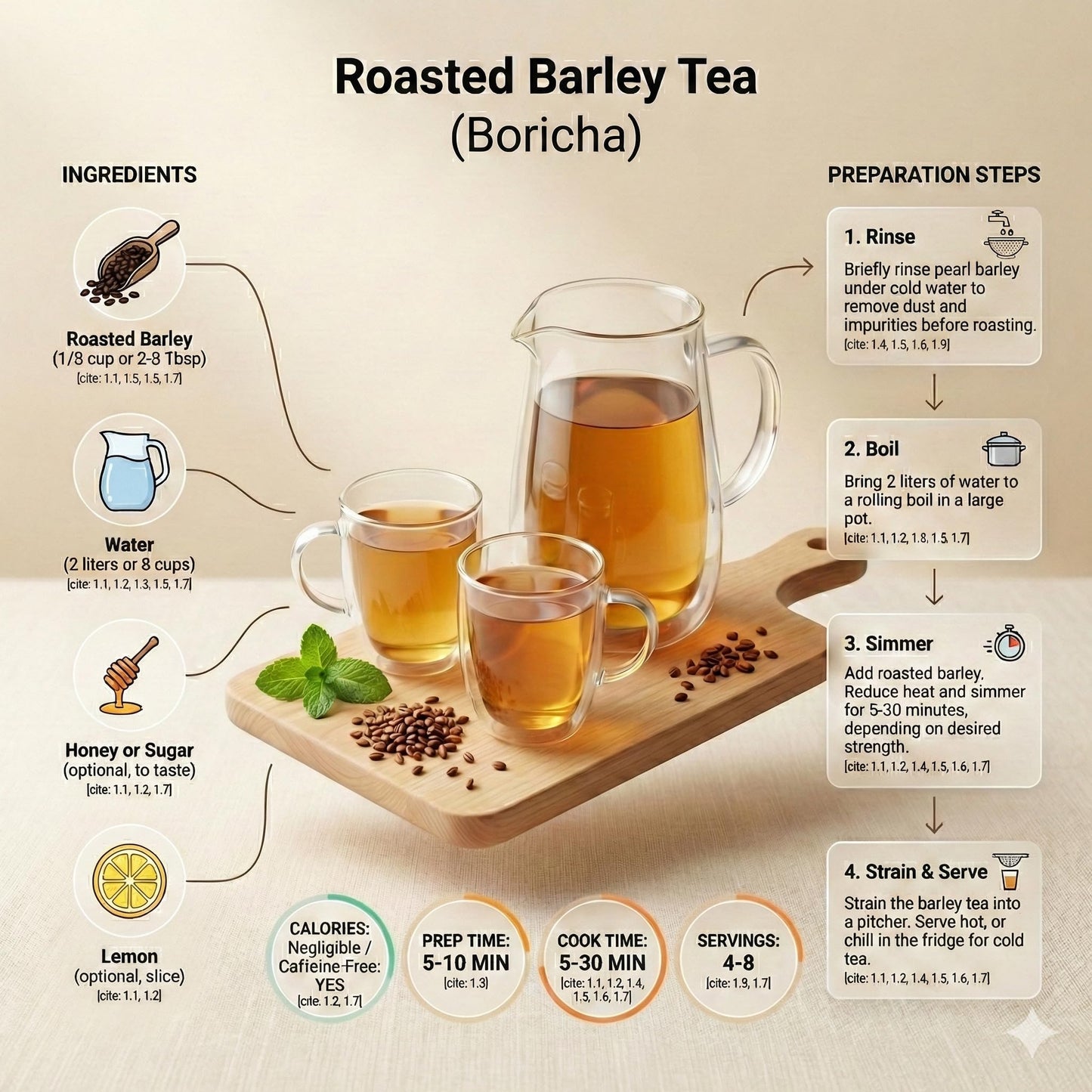 McCabe Organic Hulless Barley Tea - Roasted Hulless Barley Tea | USDA and CCOF Certified | Product of USA | 2.5 lbs (40 Oz)