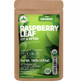 Raspberry Leaf Tea - 16Oz (REAL WILD HARVEST) | 100% USDA Certified ORGANIC | Loose Leaf (Rubus idaeus aka Wild Raspberry Leaves) Cut & Sifted
