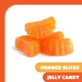 Orange Slices Jelly Candy - 1 Pound Pack (35 Count) - Jelly Candy - Naturally Flavored Fruit Slices - Gelatin Free Chewy Candies for Buffets, Snacking