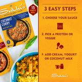 Sukhi's Indian Curry Paste - Chicken Tikka Masala Sauce 3oz (Pack of 6) 84 Servings - Gluten Free Food Indian Curry Sauce with Indian Spices