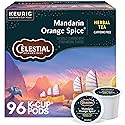 Celestial Seasonings Mandarin Orange Spice Herbal Tea, Single-Serve Keurig K-Cup Pods, 96 Count