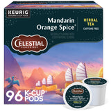 Celestial Seasonings Mandarin Orange Spice Herbal Tea, Single-Serve Keurig K-Cup Pods, 96 Count