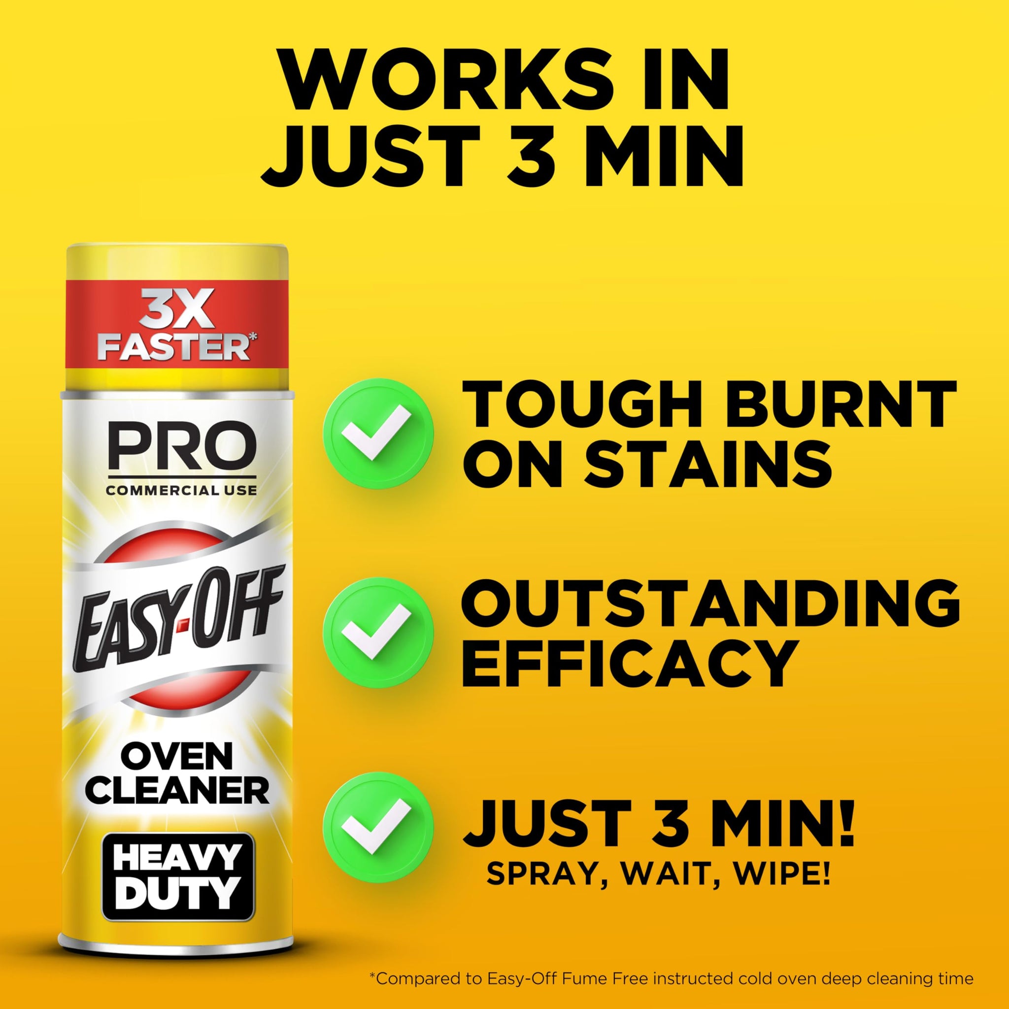 Easy-Off Professional Oven & Grill Cleaner, Removes Tough Burnt on Food and Grease, Lemon Scent, 24 Oz Can