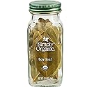 Simply Organic Whole Bay Leaf, 0.14 Ounce Glass Jar, Kosher, Sweet, Earthy Aroma, No ETO, Non GMO