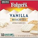 Folgers Vanilla Biscotti Flavored Coffee, K-Cup Pods for Keurig K-Cup Brewers, 18-Count, Packaging May Vary