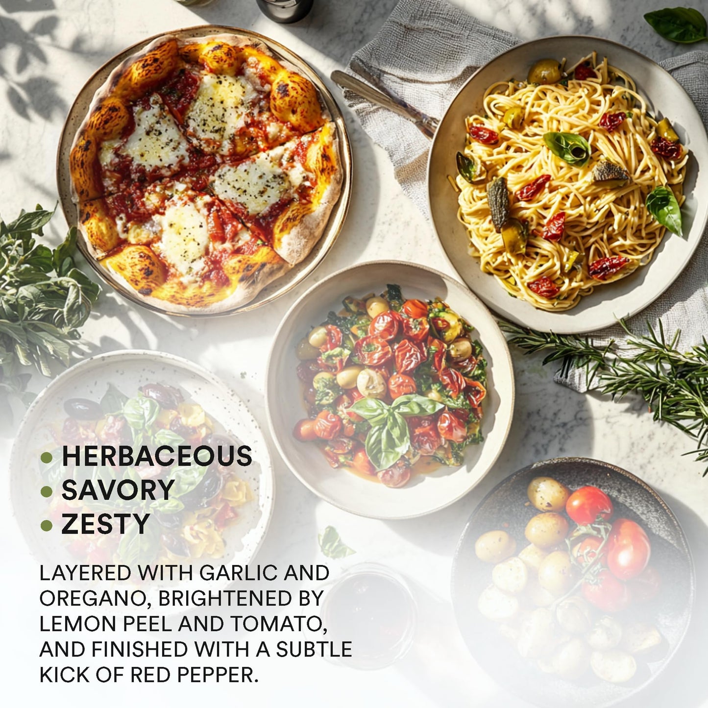 Zestify Tuscan Brio - Spicy Italian Seasoning Packets | Zesty Herb & Garlic Blend for BBQ, Skillet, Sheet Pan & Olive Oil Dips | Gourmet Italian Spice