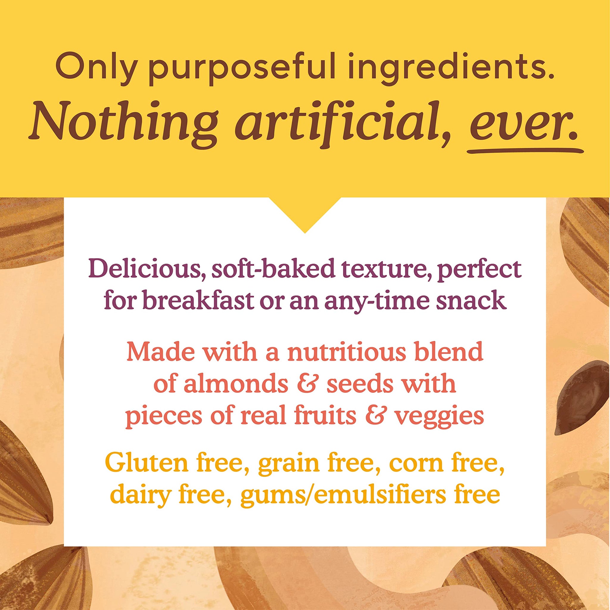 Snacks Variety Pack, Nutty Banana Bread, Spiced Carrot Cake Variety Pack, Simple Mills Bars, Low-Calorie Snacks, 5 Count (Pack of 3)
