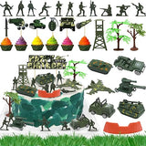 35pcs Camo Cake Cupcake Toppers Camouflage Cake Decorations Army Military Party Supplies with Camo Happy Birthday Cake Topper Army Men Tanks Vehicles