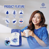 LA MOON TEA Blue Thai Tea Mix - Traditional Loose Leaf Thai Tea Mix from Butterfly Pea Flower and Assam Black Tea for Home-made Blue Thai Iced Tea