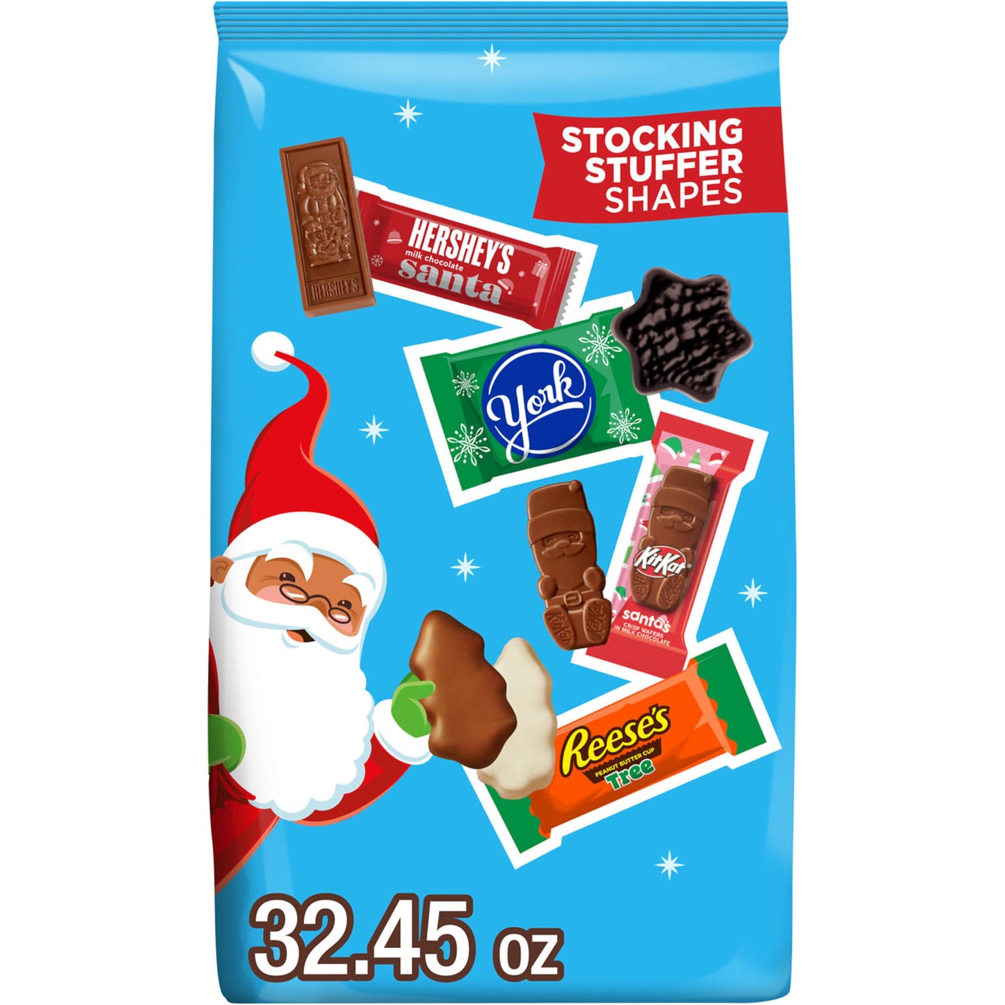 Hershey Assorted Flavored, Christmas Candy Bulk Bag, 32.45 oz