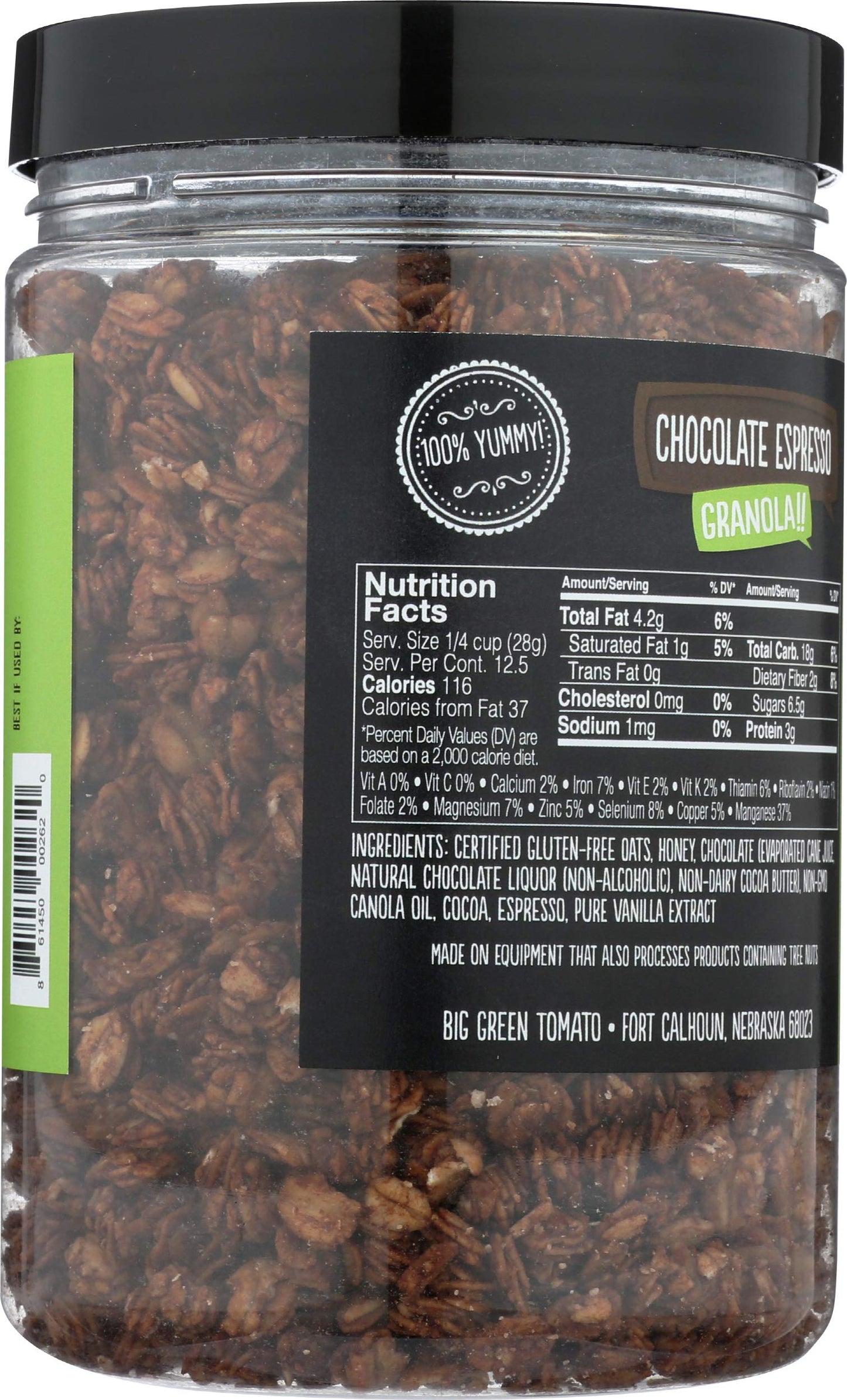 Granola!! Chocolate Espresso: Gluten, Peanut, Soy, Dairy, & Sulfite Free, 12.5oz from Big Green Tomato