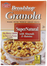 Arrowhead Mills Breadshop SuperNatural Granola with Almonds & Raisins, 13 Ounce Boxes (Pack of 6)