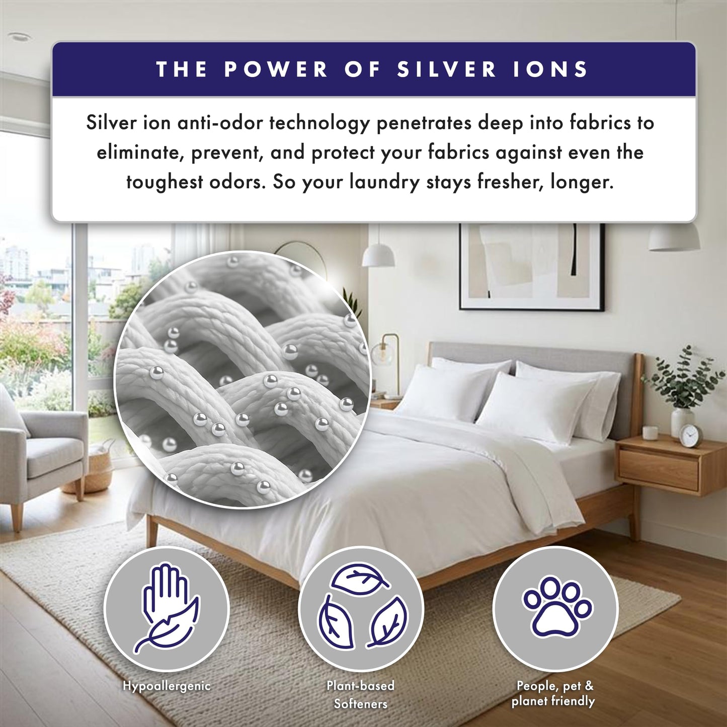 SilverWorks Dryer Sheets Laundry - Odor Eliminating Dryer Sheets with Silver Ion Technology - Softens, Fights Static & Reduces Wrinkles, Fresh Scent